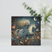 Sagittarius Zodiac Astrology Celestial Birthday カード (スタンド正面)