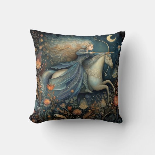Sagittarius Zodiac Astrology Celestial Birthday クッション (正面)