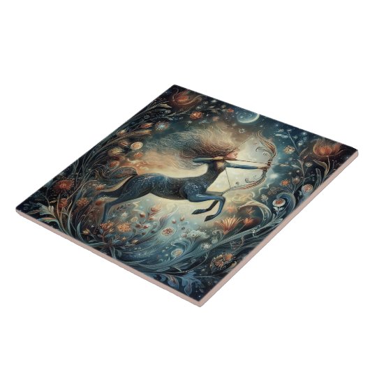 Sagittarius Zodiac Astrology Mystical Birthday タイル (側面)