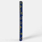 Sagittarius Zodiac+Astrology Symbols Ptn Gld+Blues Samsung Galaxyケース (右側面)