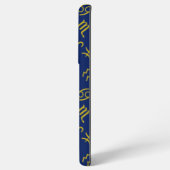 Sagittarius Zodiac+Astrology Symbols Ptn Gld+Blues Samsung Galaxyケース (左側面)
