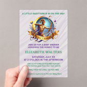 Sagittarius Zodiac Baby Shower Lavender and Green アクリル招待状 (インサイチュ (ポータブル))