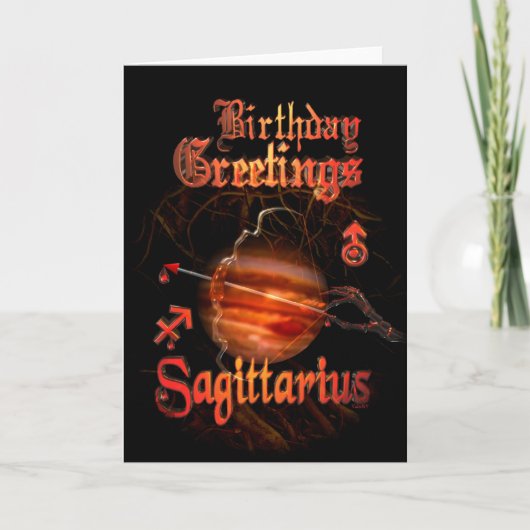 Sagittarius Zodiac Birthday Greetings by Valxart カード (正面)