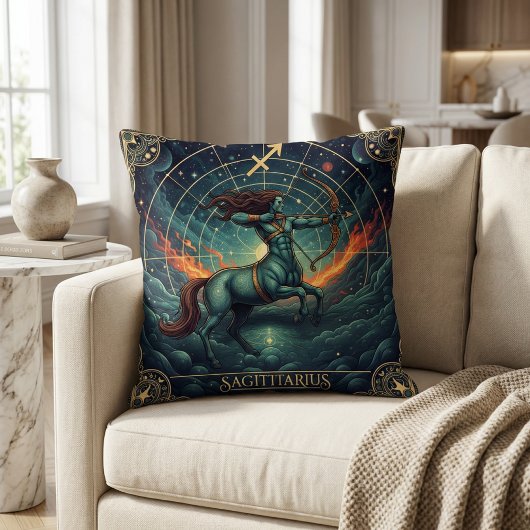 Sagittarius Zodiac Celestial クッション