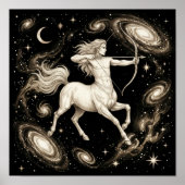 Sagittarius Zodiac Celestial Astrology ポスター (正面)