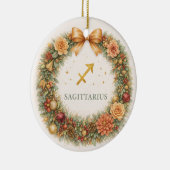 Sagittarius Zodiac Christmas Ornament – Woodland W セラミックオーナメント (右)