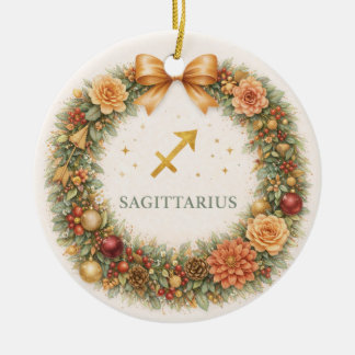 Sagittarius Zodiac Christmas Ornament – Woodland W セラミックオーナメント