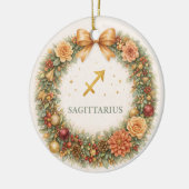 Sagittarius Zodiac Christmas Ornament – Woodland W セラミックオーナメント (左)