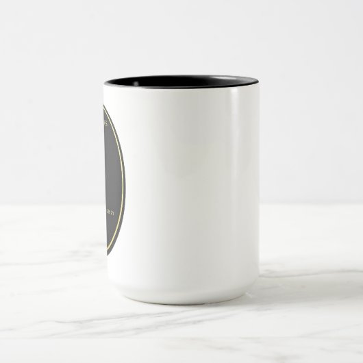 Sagittarius Zodiac Gold Oval Emblem Mug | Luxury A マグカップ (中央)