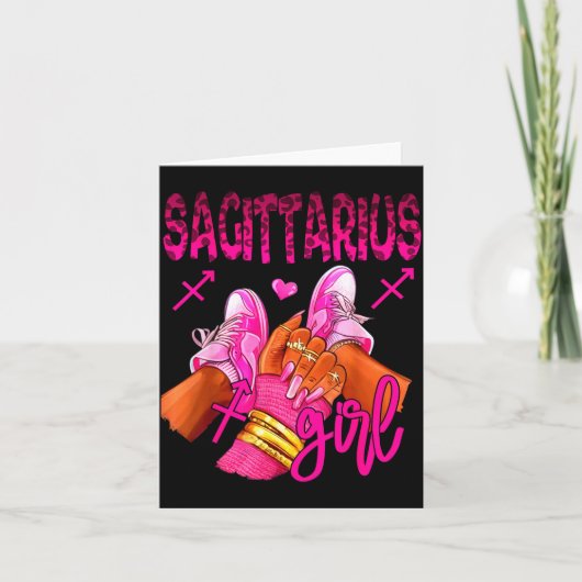 Sagittarius Zodiac Sign Birthday Queens Horoscope  カード (正面)