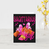 Sagittarius Zodiac Sign Birthday Queens Horoscope  カード (黄色い花)