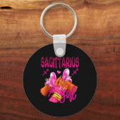 Sagittarius Zodiac Sign Birthday Queens Horoscope  キーホルダー (正面)