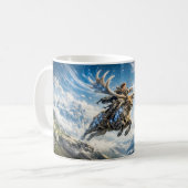 Sagittarius Zodiac with Warrior Riding a Majestic  コーヒーマグカップ (正面左)