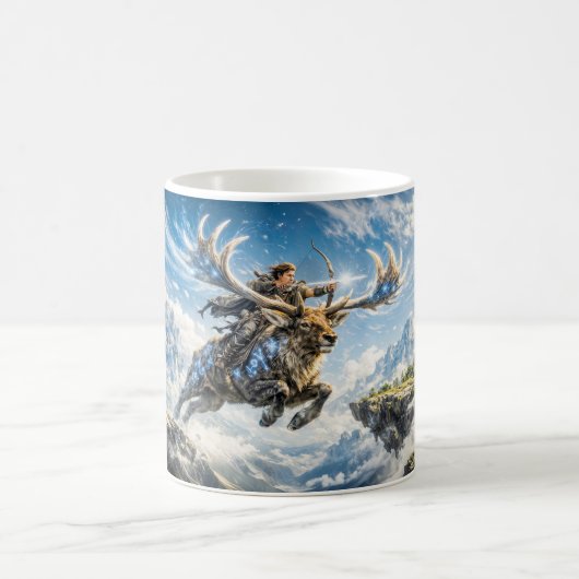 Sagittarius Zodiac with Warrior Riding a Majestic  コーヒーマグカップ (中央)
