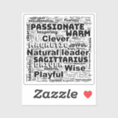 Sagittarius Zodiac Word Cloud Inspiration Vinyl シール (シート)