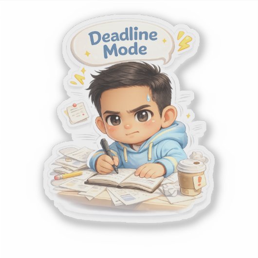 Sago - Cute Deadline Mode Sticker シール (正面)