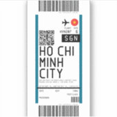 Sagon(SGN)への搭乗券 シール (正面)