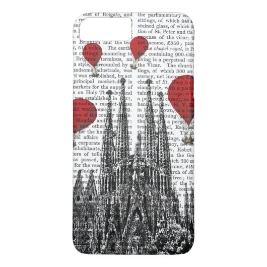 Sagrada Familiaおよび猛烈な気球 Case-Mate iPhoneケース (裏面)
