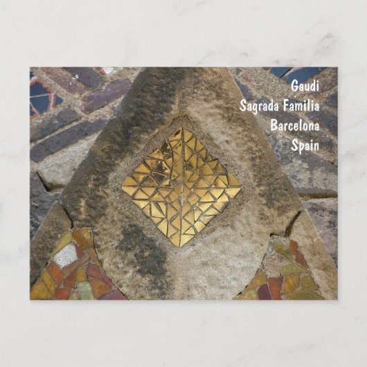 Sagrada Familiaからのモザイク ポストカード (正面)