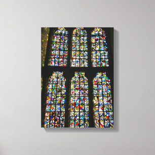 Sagrada Familiaのステンドグラスのバルセロナの写真 キャンバスプリント