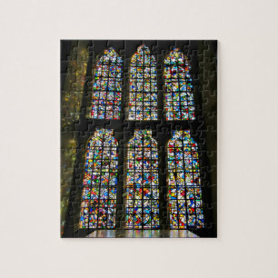 Sagrada Familiaのステンドグラスのバルセロナの写真 ジグソーパズル
