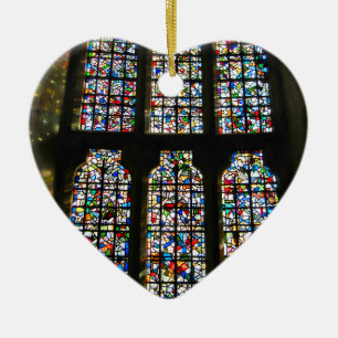 Sagrada Familiaのステンドグラスのバルセロナの写真 セラミックオーナメント