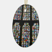 Sagrada Familiaのステンドグラスのバルセロナの写真 セラミックオーナメント (左)