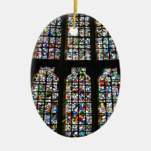 Sagrada Familiaのステンドグラスのバルセロナの写真 セラミックオーナメント
