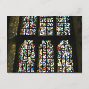 Sagrada Familiaのステンドグラスのバルセロナの写真 ポストカード