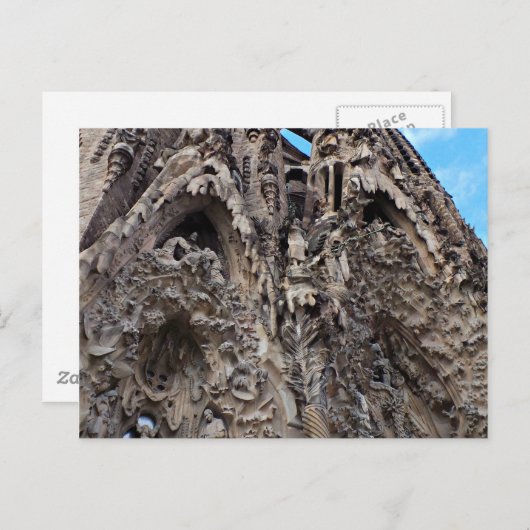 Sagrada Familiaの出生Façade -バルセロナの写真 ポストカード (正面/裏面)