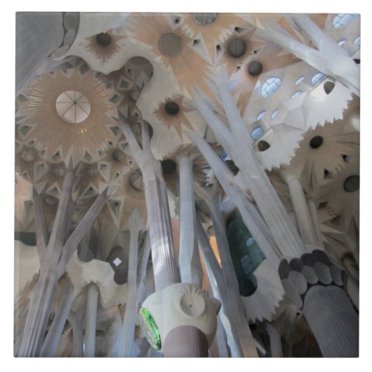 Sagrada Famíliaの天井およびコラム タイル (正面)