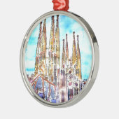 Sagrada Familiaバルセロナ メタルオーナメント (左)