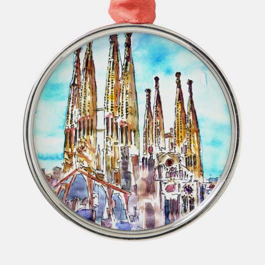 Sagrada Familiaバルセロナ メタルオーナメント (正面)
