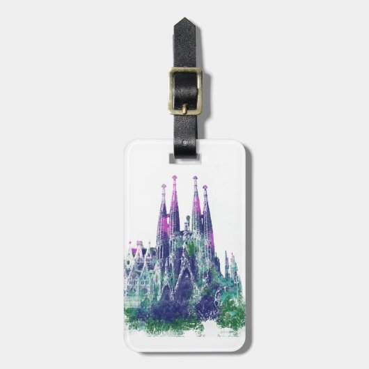 Sagrada Familiaバルセロナ ラゲッジタグ (正面縦)