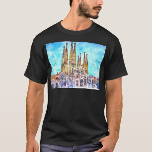 Sagrada Familiaバルセロナ Tシャツ