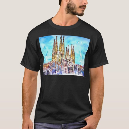 Sagrada Familiaバルセロナ Tシャツ (正面)