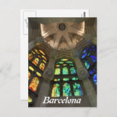 Sagrada Familia。 インテリア ポストカード (正面/裏面)