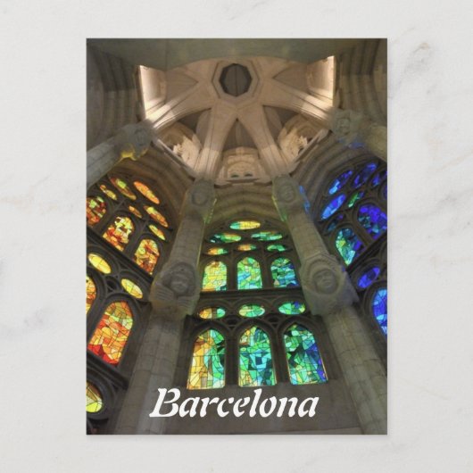 Sagrada Familia。 インテリア ポストカード (正面)