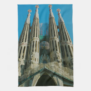 Sagrada Familia、バルセロナ キッチンタオル