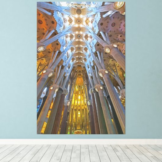 Sagrada Familia architecture, Barcelona キャンバスプリント (インサイチュ (ウッドフロア))