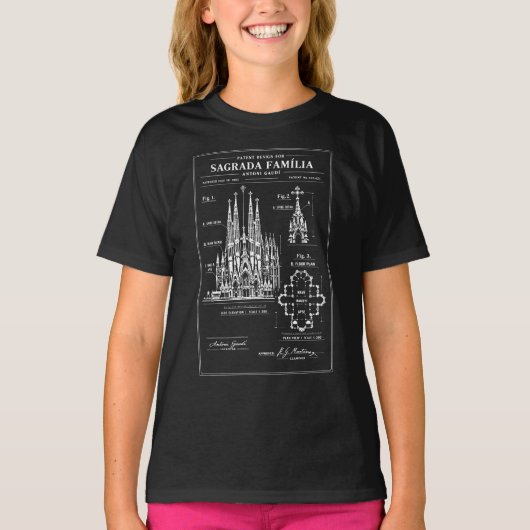 Sagrada Família Gaudi Patent Tシャツ (正面)