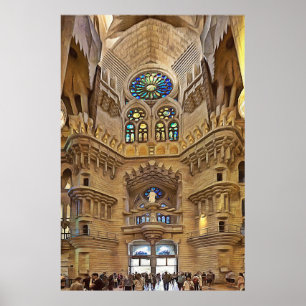 Sagrada Familia. Interior. View 32. ポスター