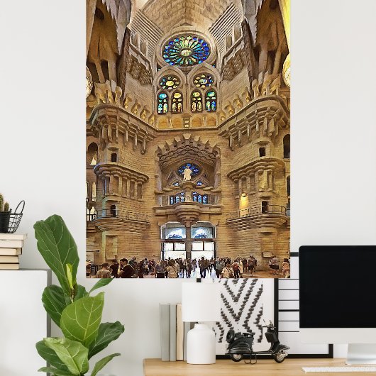 Sagrada Familia. Interior. View 32. ポスター (ホームオフィス)