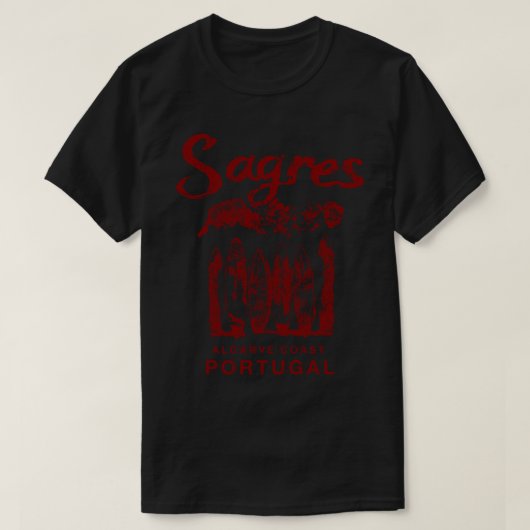 Sagres Portugal Surfing Retro Vintage 1205 Tシャツ (デザイン正面)