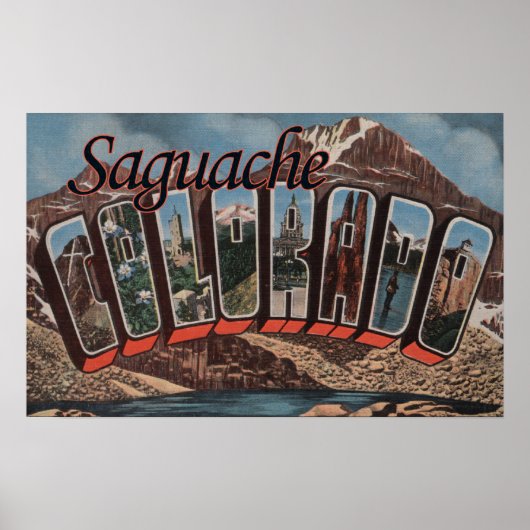 Saguache, Colorado – ラージ・レター・シーン ポスター (正面)