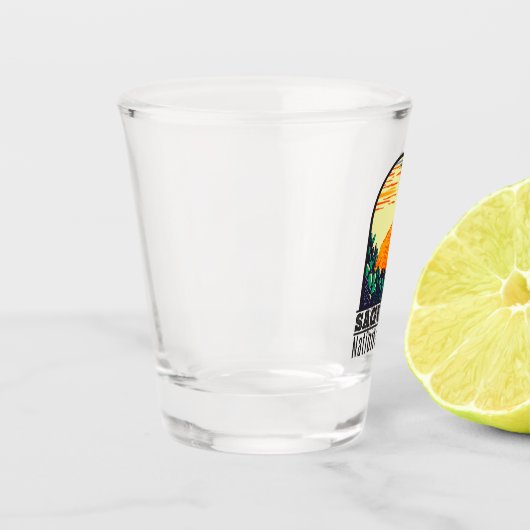 Saguaro国立公園アリゾナプリックリーナサボテン ショットグラス (左)