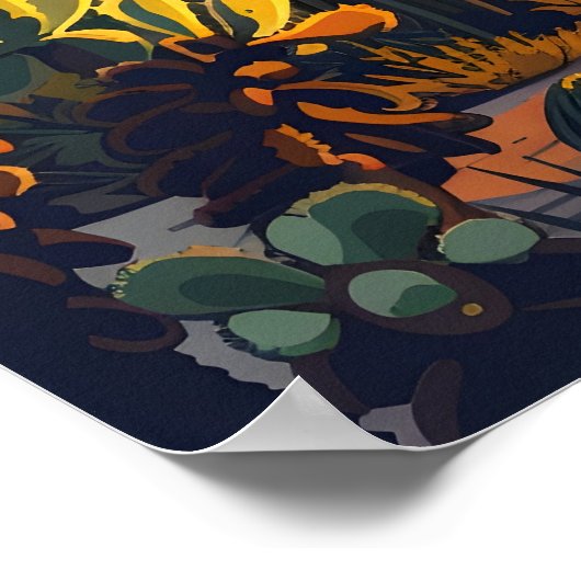 Saguaro国立公園、アリゾナサボテン旅行 ポスター (角)