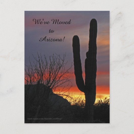 Saguaro at Sunset, New Address発表 案内ポストカード (正面)