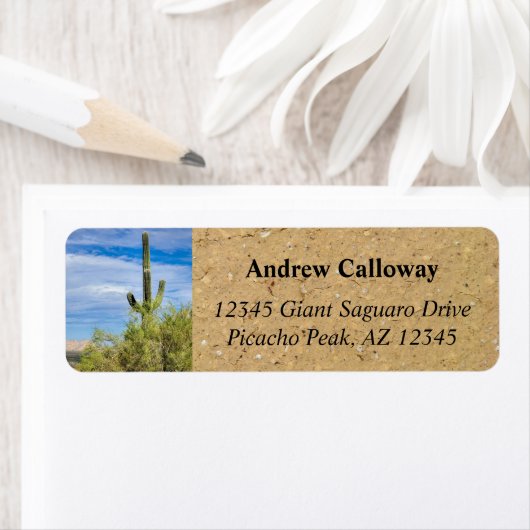 Saguaro Cactusグリーンパロヴェルデツリーズアリゾナ ラベル (インサイチュ)