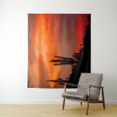 Saguaro CactusシルエットArizona Red Sunset タペストリー (インサイチュ)